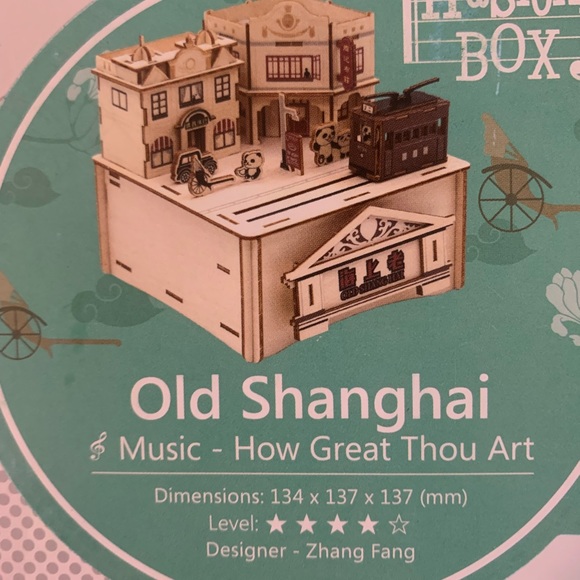 New Open Box Jigzle Old Shanghai 3D Wooden Music Box Puzzle - Picture 4 of 7